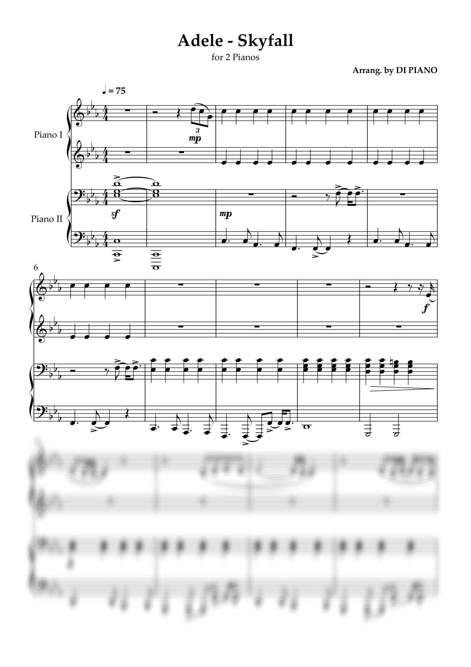 Adele - Skyfall (4 HANDS) - Full Score_page-0001